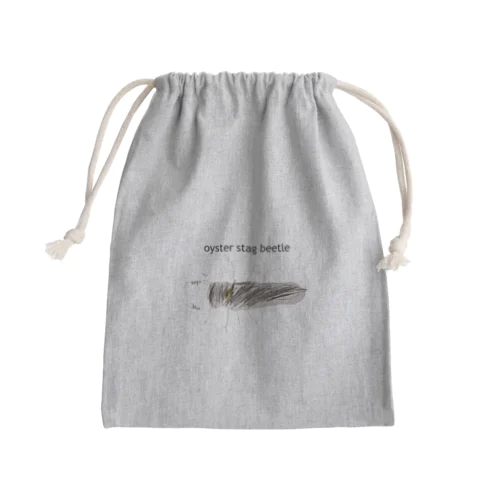 oyster stag beetle Mini Drawstring Bag