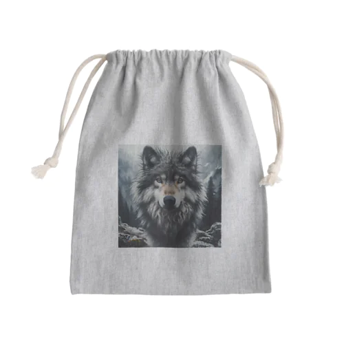 オオカミ　森の番人 Mini Drawstring Bag