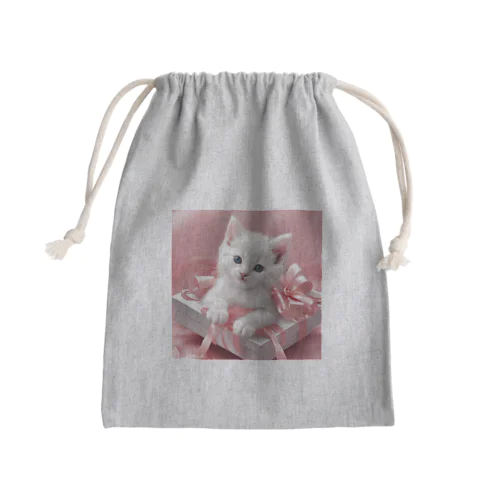 姫ねこ Mini Drawstring Bag