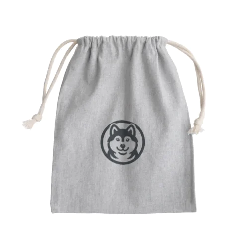 ブラックシバのキュートなロゴマーク Mini Drawstring Bag