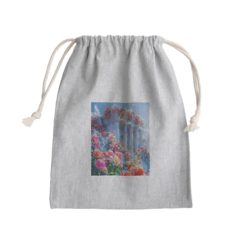 「バラ色の夢の神殿」 Mini Drawstring Bag