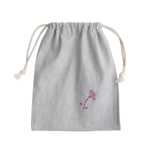 ピンク花 Mini Drawstring Bag