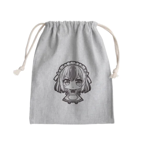 かわいいメイドさん Mini Drawstring Bag