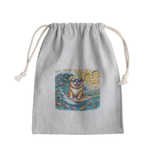 サーフィンワンコ Mini Drawstring Bag