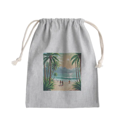 Palm Breeze Bliss Mini Drawstring Bag