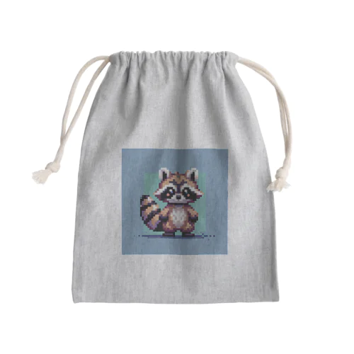 ドット絵アライグマちゃんTシャツサイズ Mini Drawstring Bag