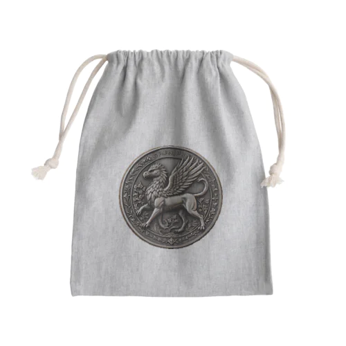 グリフォンメダル　griffin　デザイン Mini Drawstring Bag