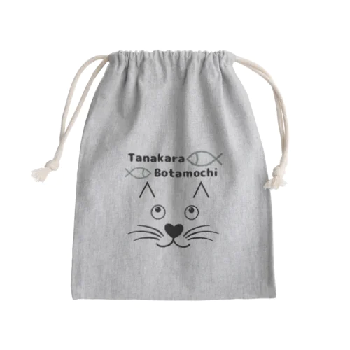 棚からぼたもちCat Mini Drawstring Bag