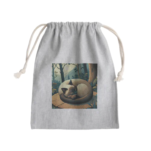 シャムネコ「きょう」 Mini Drawstring Bag