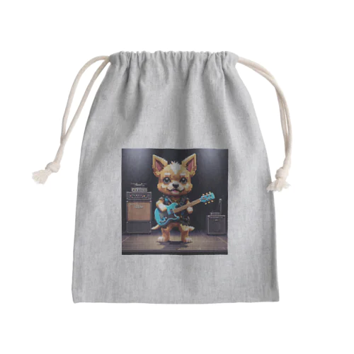 華やかなロックスター犬🎸 Mini Drawstring Bag