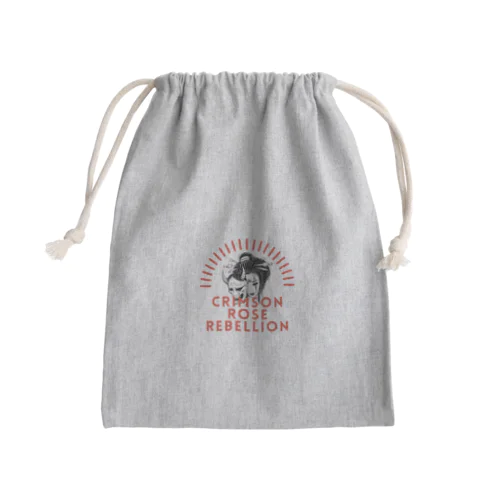 Crimson Rose Rebellion Mini Drawstring Bag