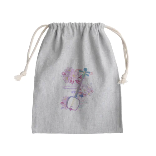 三味線 -雪月花- 【桜】 Mini Drawstring Bag