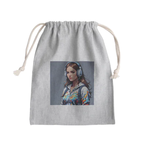 美女 Mini Drawstring Bag