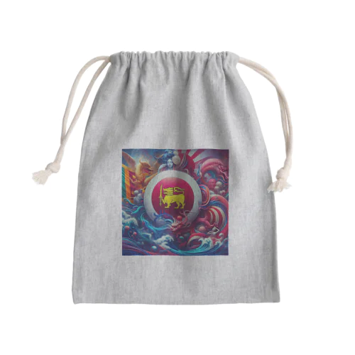 日本とスリランカの国旗融合してみた！ Mini Drawstring Bag