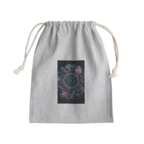 Meditation flowers Mini Drawstring Bag