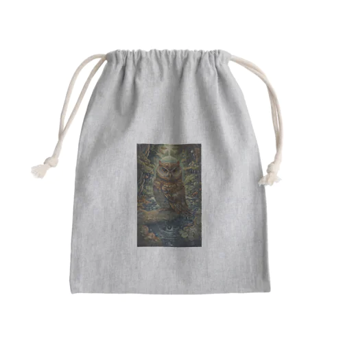 Meditation earth Mini Drawstring Bag