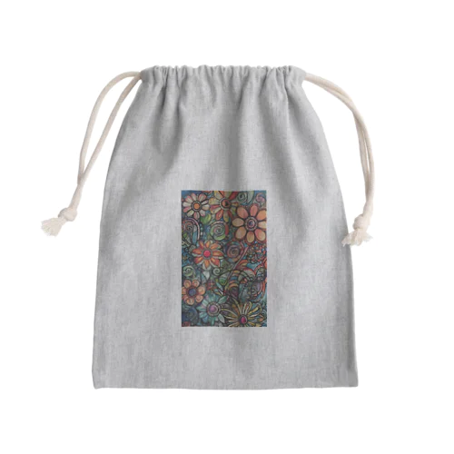 Flowers１ Mini Drawstring Bag