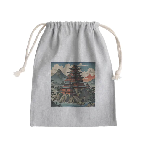 日本最初の魔王城 Mini Drawstring Bag