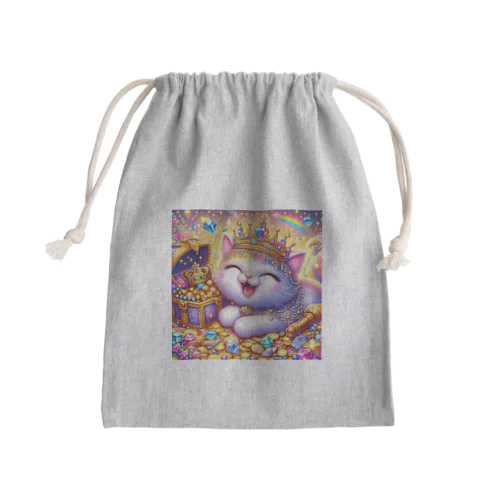 笑いが止まらない猫ちゃん🐈🩷 Mini Drawstring Bag