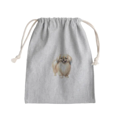 笑顔のペキニーズ Mini Drawstring Bag