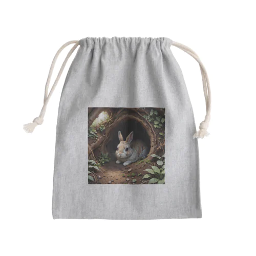 ウサギの住み家 Mini Drawstring Bag