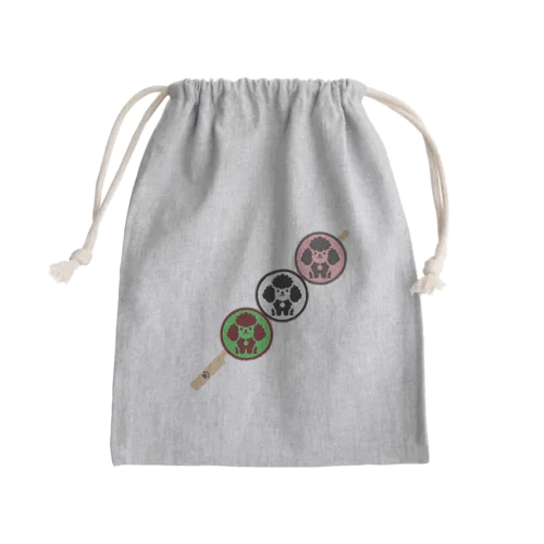 花よりわんこ 三色団子のトイプードル Mini Drawstring Bag