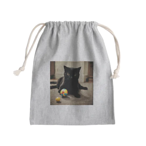 遊ぶ猫 Mini Drawstring Bag