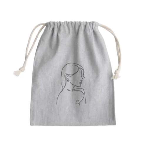 一筆書き風景アート9 Mini Drawstring Bag