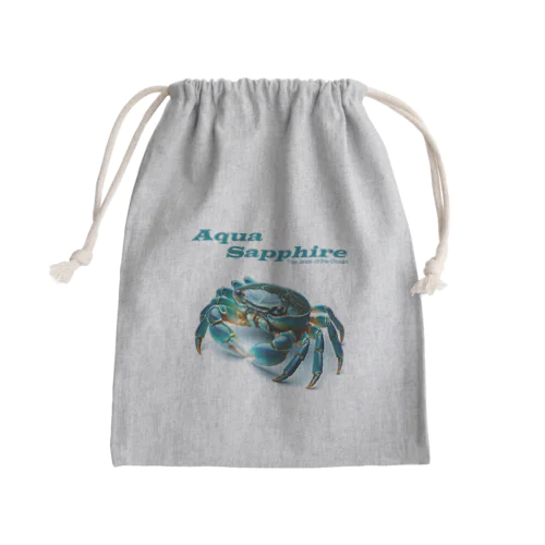 Aqua Sapphire Mini Drawstring Bag