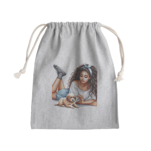 I Love Dog♡ Mini Drawstring Bag