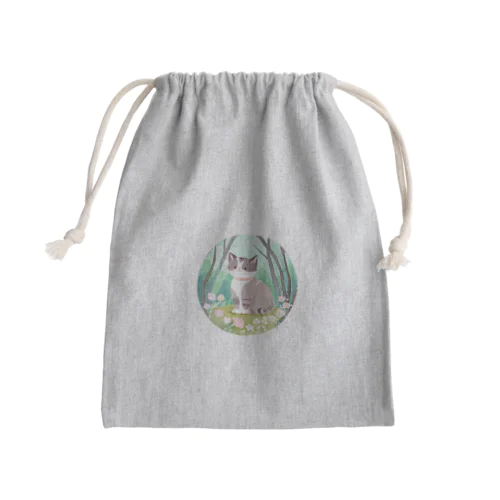 水彩猫 Mini Drawstring Bag