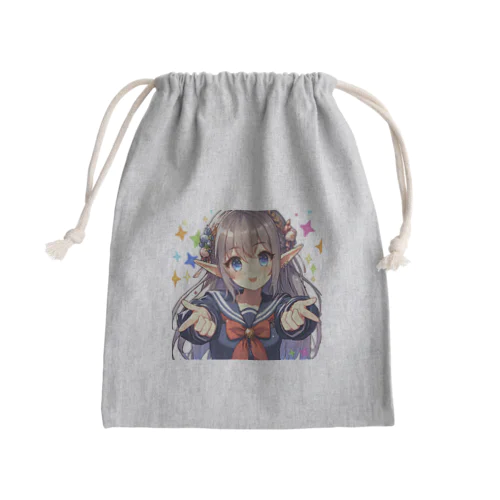 エルフ　美少女　セーラー服　アイドル Mini Drawstring Bag