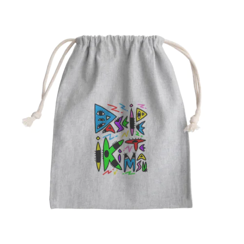 惰性で生きてます。 Mini Drawstring Bag