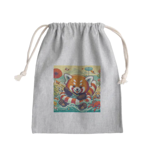 ちょっとやんちゃなレッサーパンダです Mini Drawstring Bag