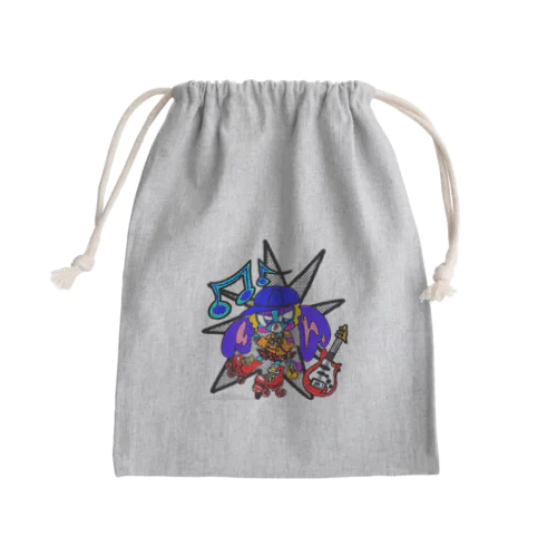 ロックな女の子⚡️🎸🎶 Mini Drawstring Bag