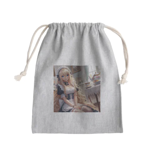 メイドさん　3Dアニメーション　美少女　漫画　アニメ Mini Drawstring Bag