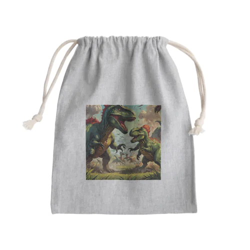 恐竜せんそう Mini Drawstring Bag