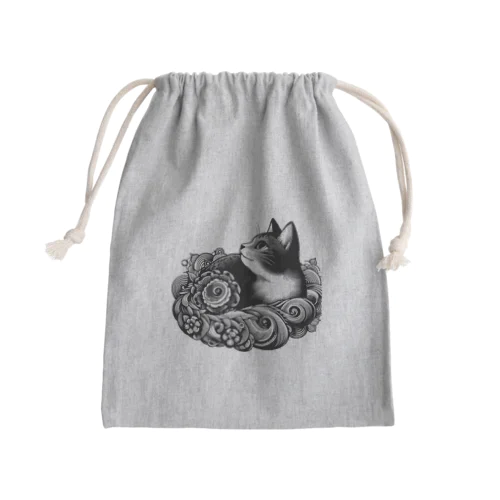 和柄猫 Mini Drawstring Bag