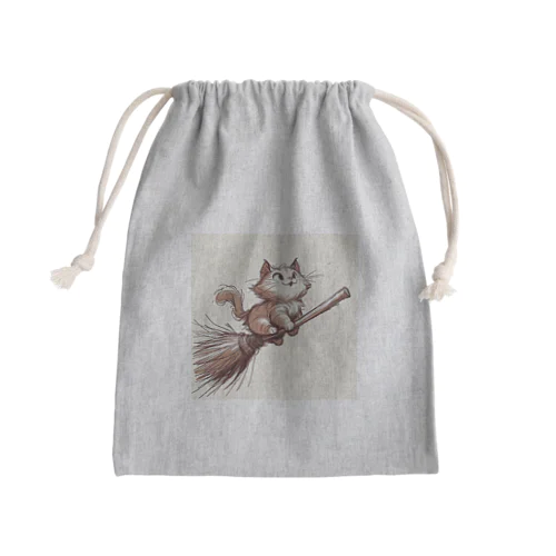 風切る冒険猫 Mini Drawstring Bag