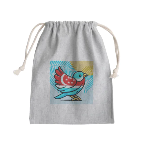 煌めくトロピカルバード🐦️ Mini Drawstring Bag