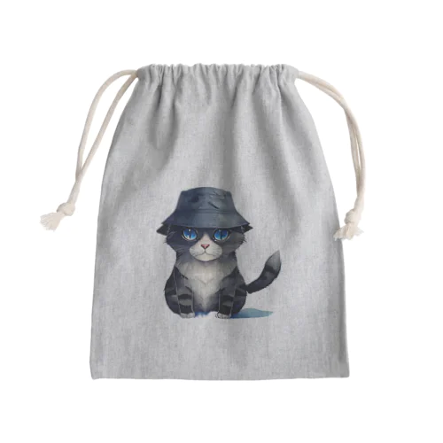 バケハ猫 Mini Drawstring Bag