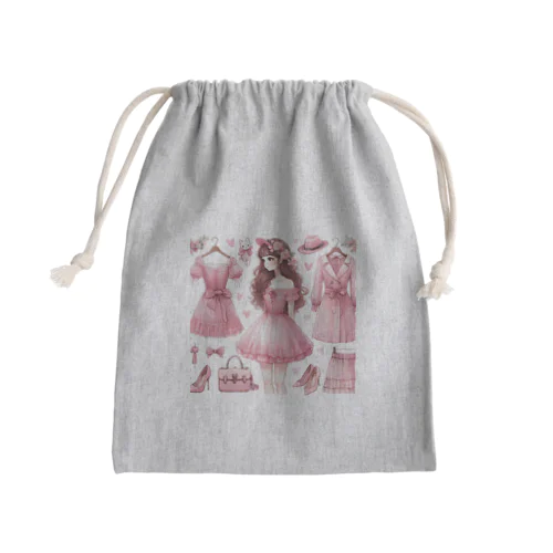 ピンク大好き Mini Drawstring Bag