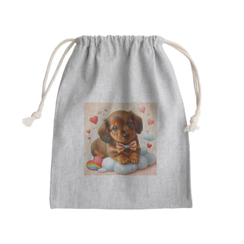 ラブリーミニチュアダックスフンド Mini Drawstring Bag