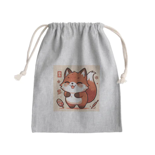 ぽっちゃりキツネグッズ Mini Drawstring Bag