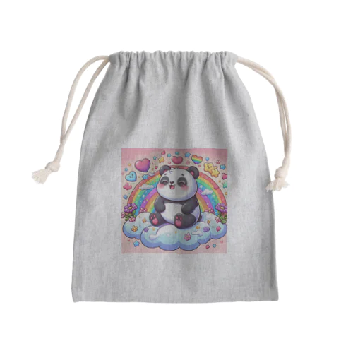 愉快なパンダ Mini Drawstring Bag