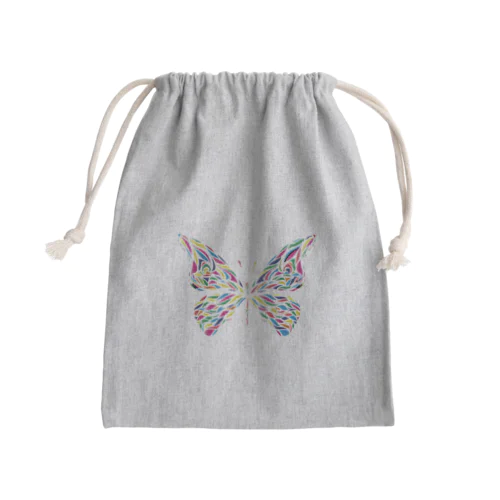 ビビッドな蝶々 Mini Drawstring Bag