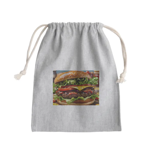 ファストフードの王様ハンバーガー(小物) Mini Drawstring Bag