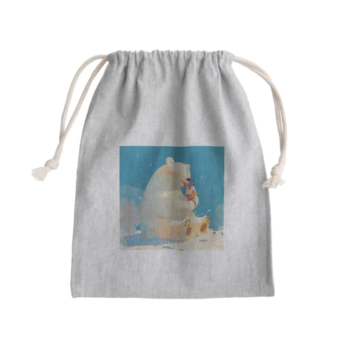 シロクマくんのおやつ Mini Drawstring Bag