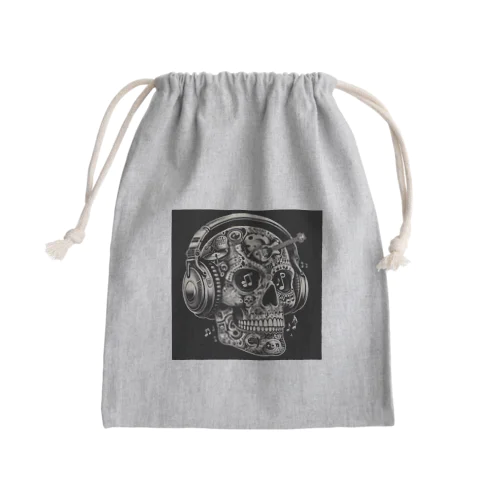 SKULL013 Mini Drawstring Bag