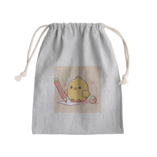 かわいいヒヨコちゃん Mini Drawstring Bag